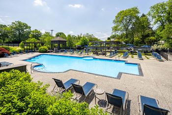 Blue cool swimming pool